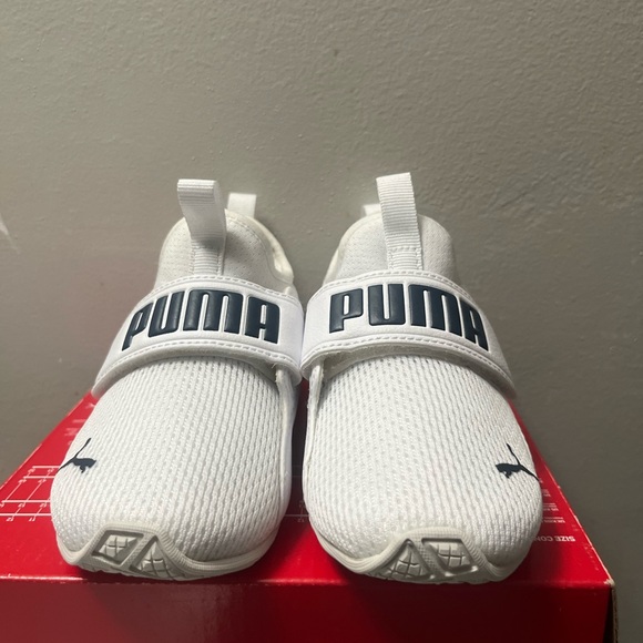 Kids / Infants White Puma Slip On Shoes Toddler Size 10C - Picture 3 of 6
